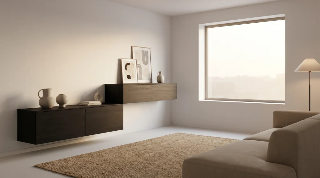 Floating Cabinets That Keep Floors Clear