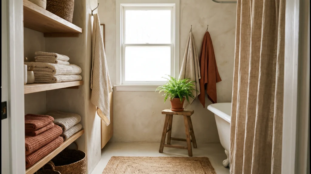 Textured Towels for Cozy Depth