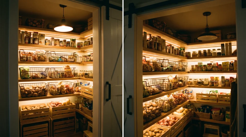 DIY Pull-Out Bins Using Baskets
