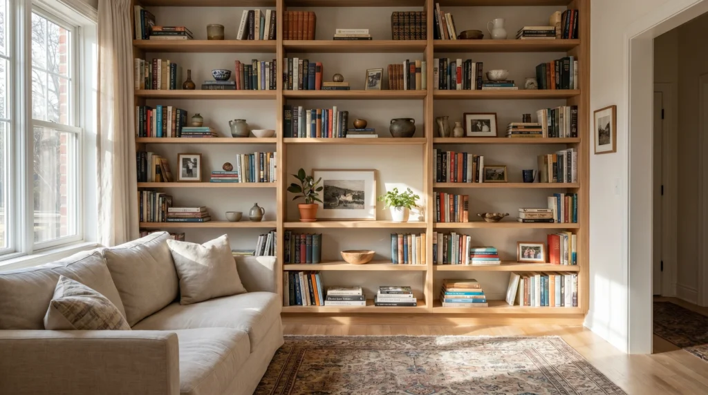 Built-In Shelving That Blends Seamlessly