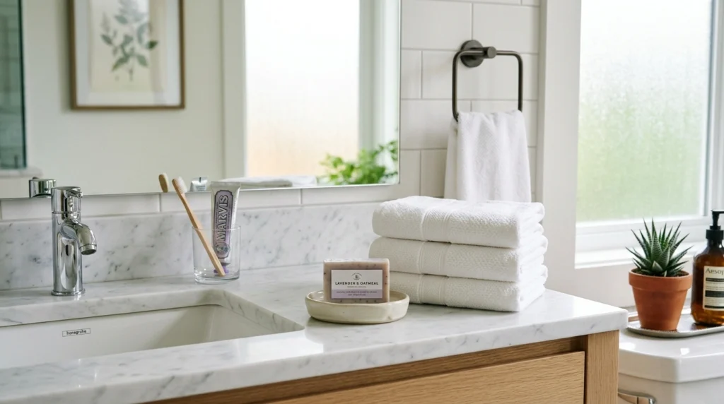 Keep Bathroom Counters Minimal