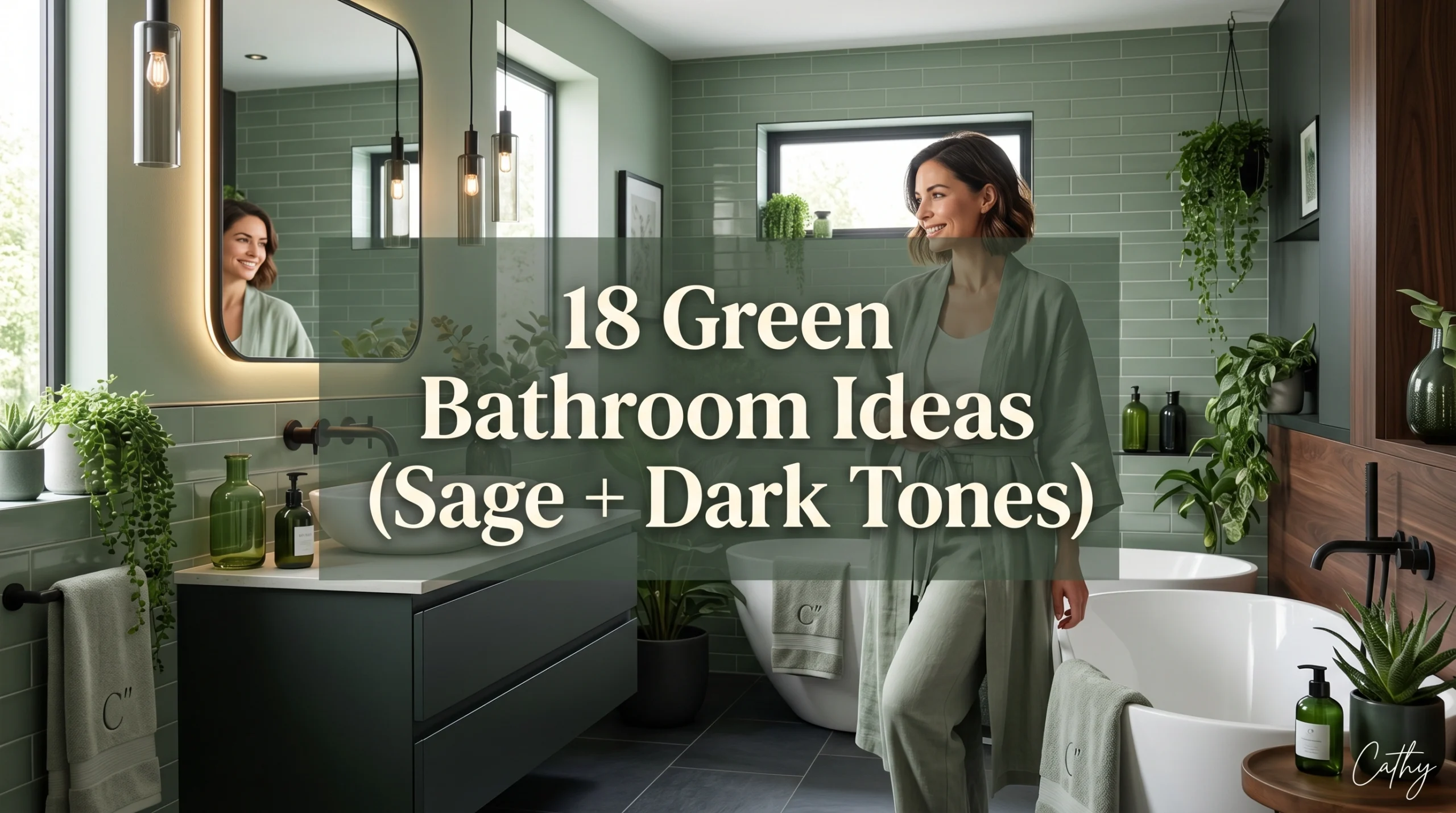 18 Green Bathroom Ideas (Sage + Dark Tones) for a Calm, Stylish Space