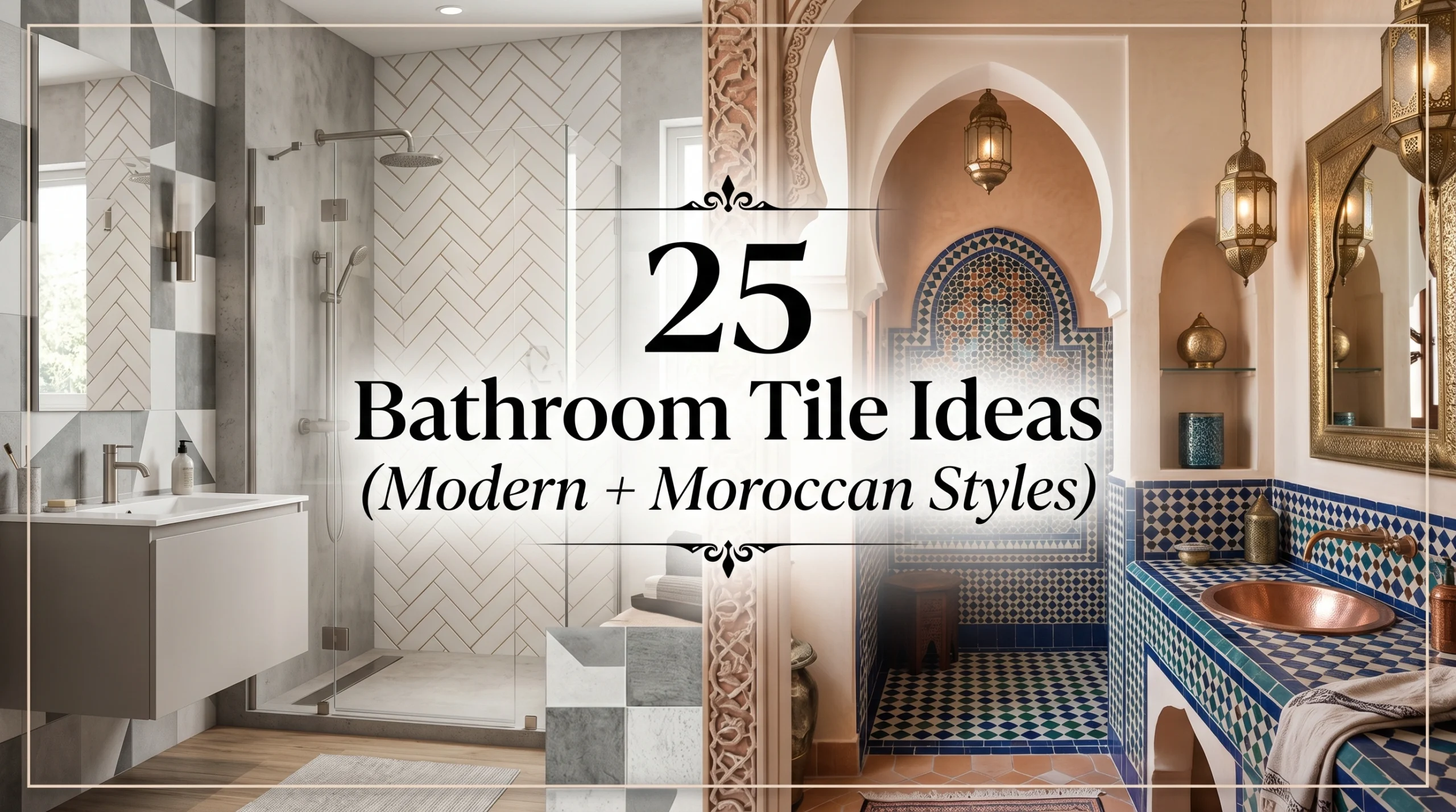 25 Bathroom Tile Ideas (Modern + Moroccan Styles)