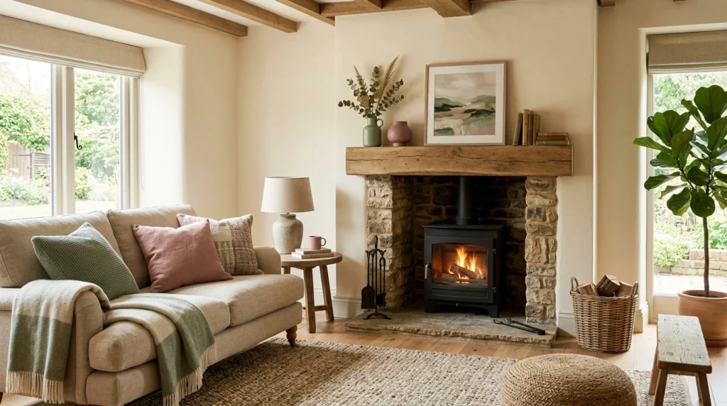 Neutral Palette with Soft Color Accents