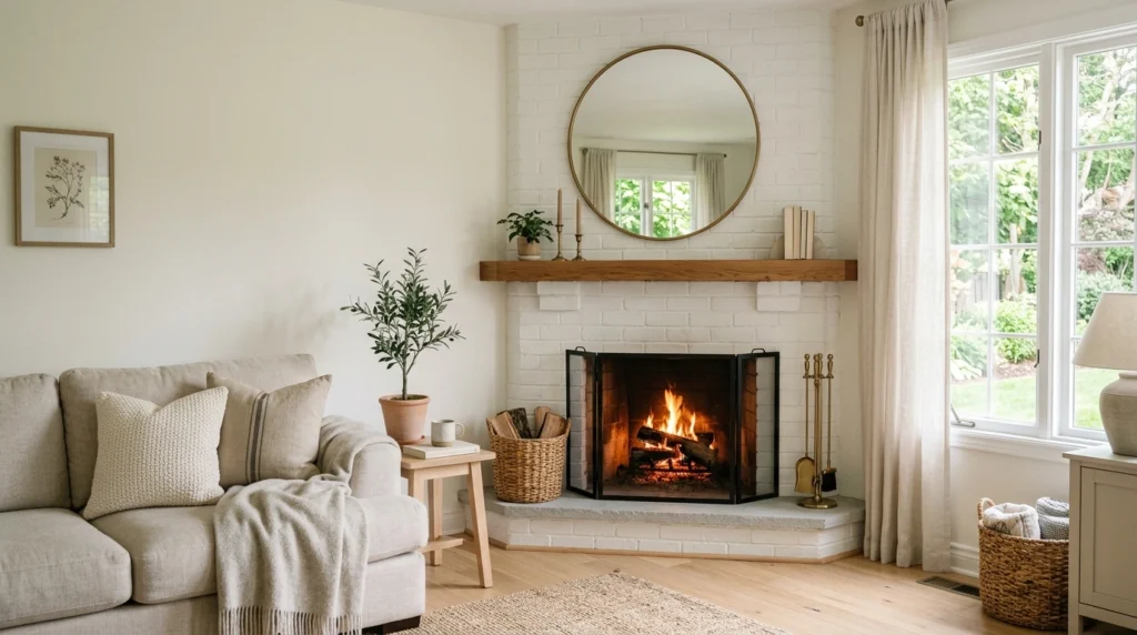 Mirror Above the Fireplace for Depth