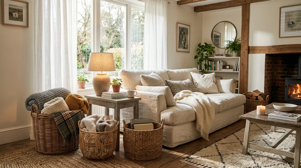 Use Baskets to Hide Everyday Clutter