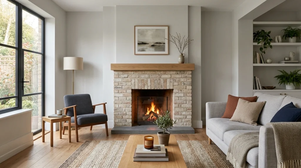 Modern Minimal Brick Surround