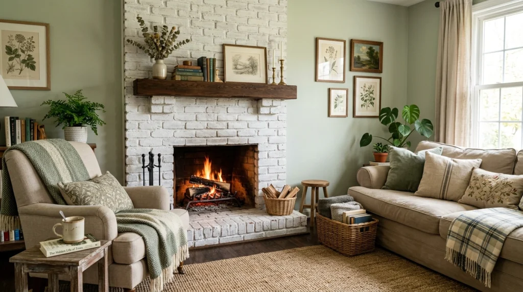 Whitewashed Brick for a Soft, Airy Feel