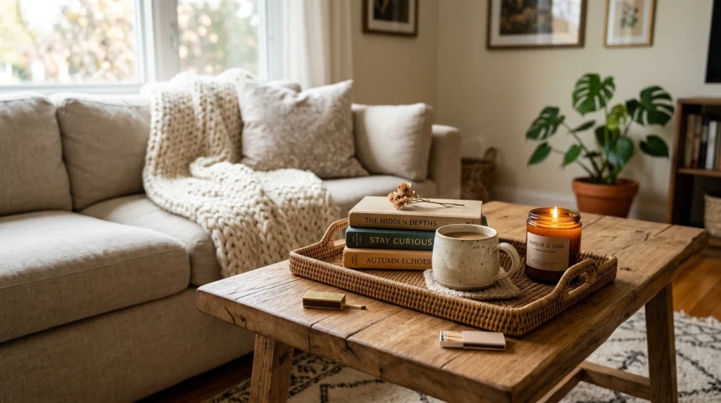 Decluttered Coffee Table Styling