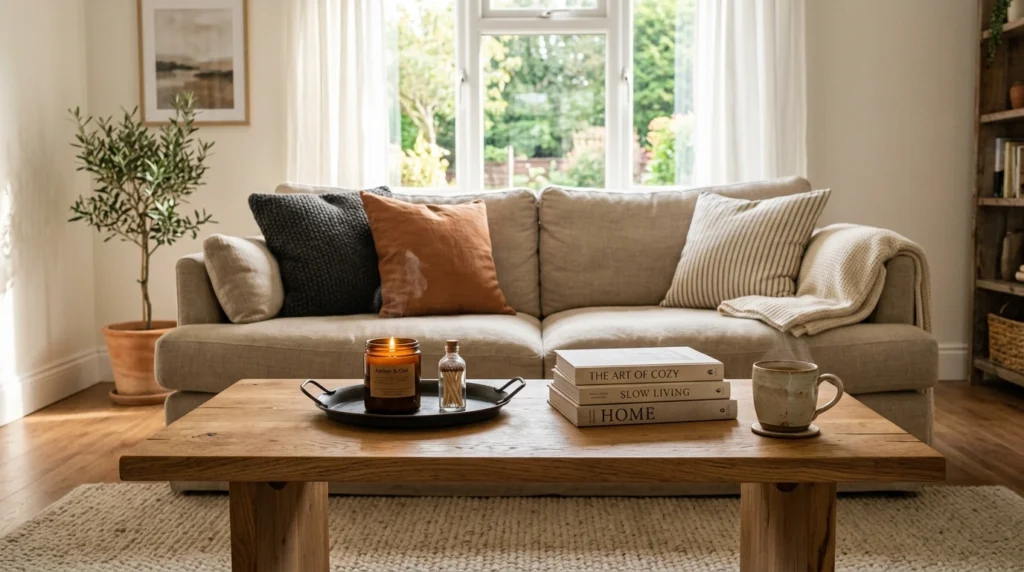 Decluttered Coffee Table Styling