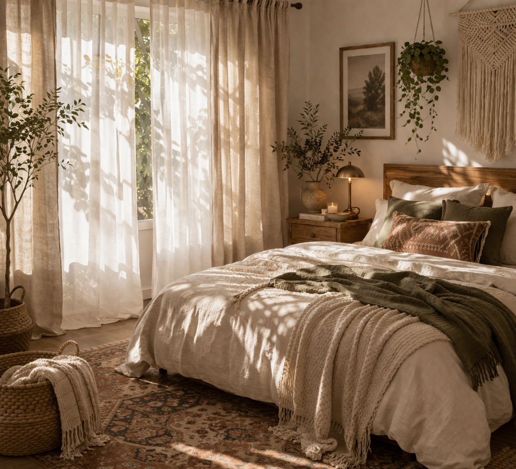 Layered Curtains for Soft Light