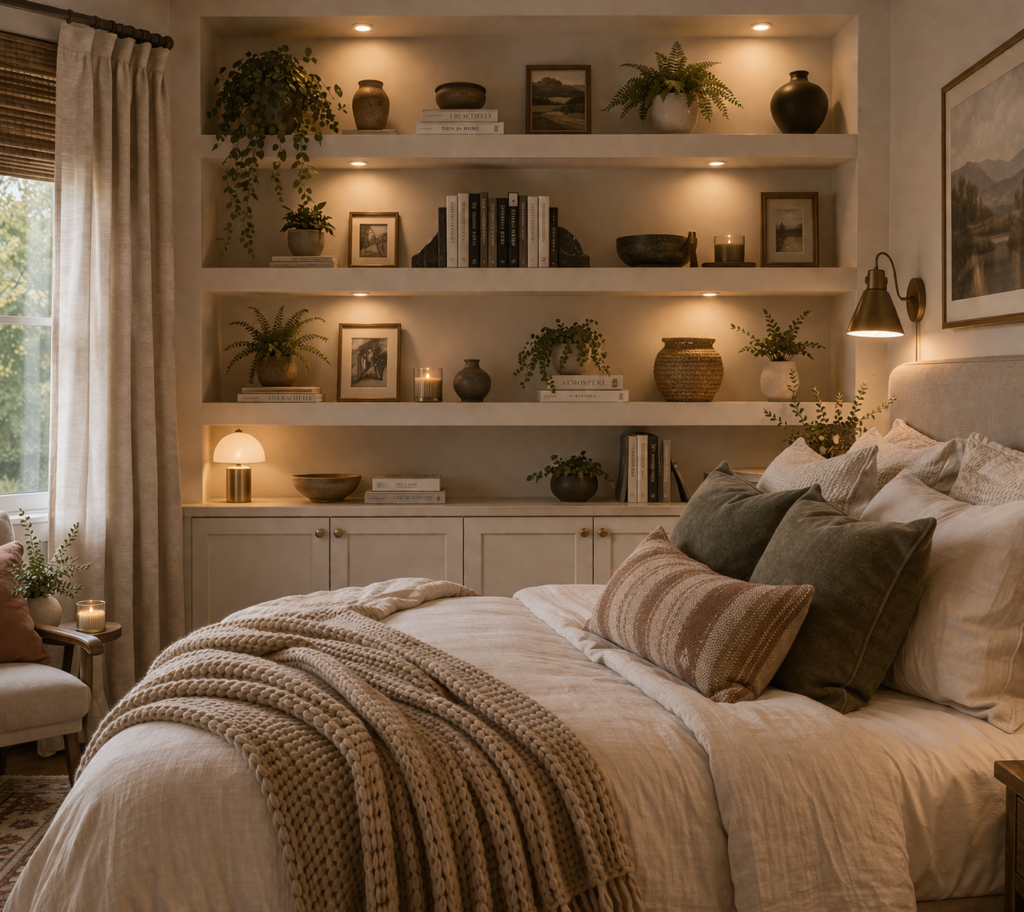 Shelving Wall for Style + Storage