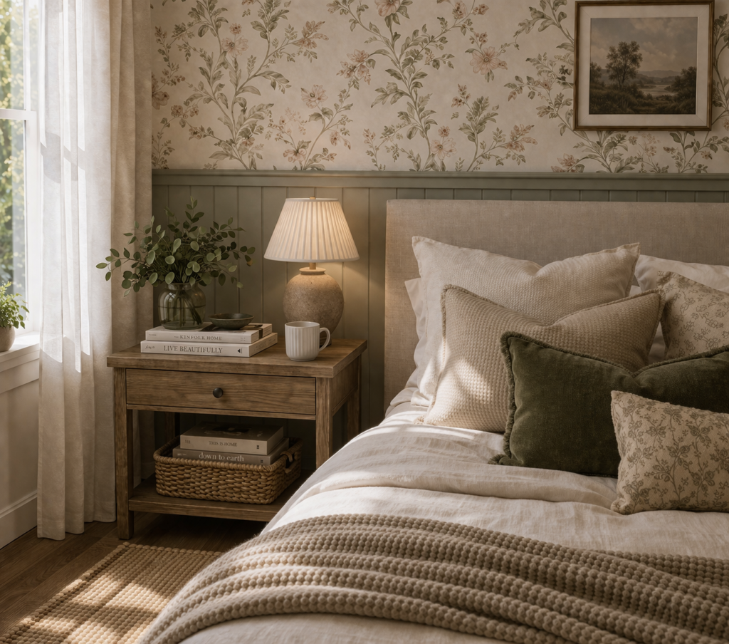 Panel-Framed Wallpaper Sections