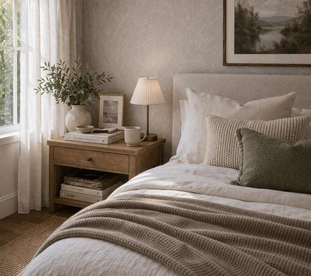 Textured Wallpaper for a Soft, Layered Look