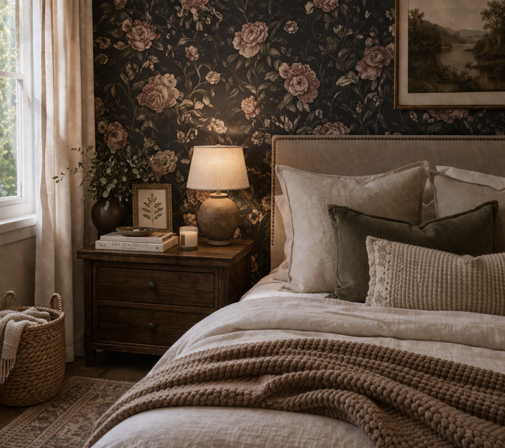 Neutral Wallpaper with Subtle Pattern