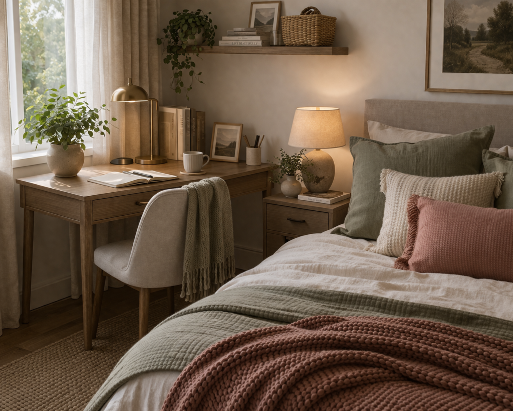 Hidden Workspace with a Foldable Desk