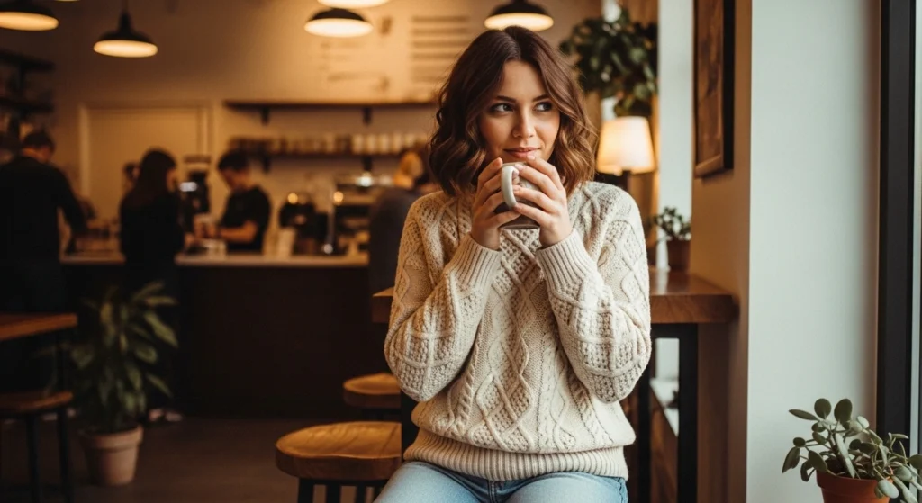 The Oversized Cable-Knit & Relaxed Denim Duo