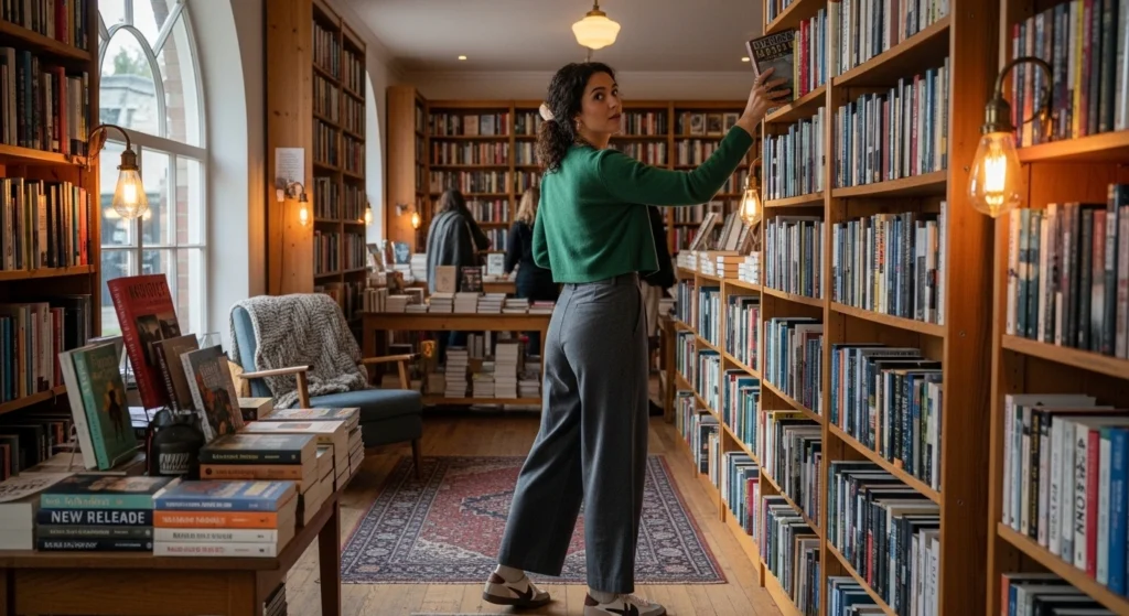 Cropped Cardigan, Wide-Leg Trousers, & Samba Sneakers