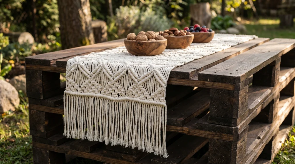 10. Macramé Table Runners for Texture