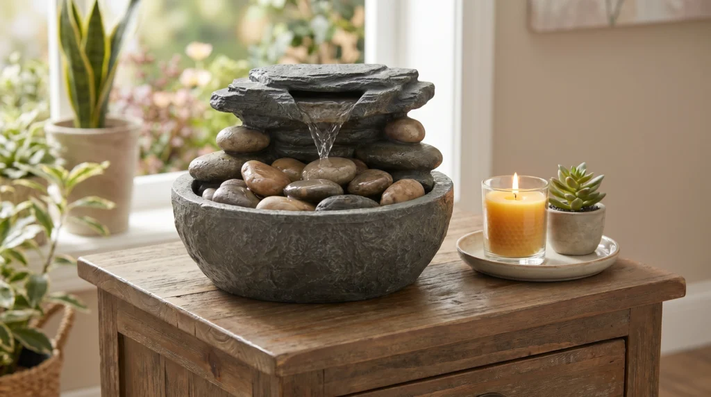 10. Introduce "Soft" Sounds with a Tabletop Fountain