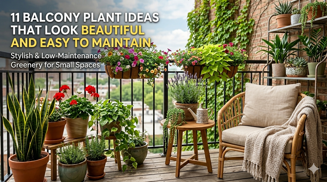 11 Balcony Plant Ideas That Look Beautiful and Easy to Maintain