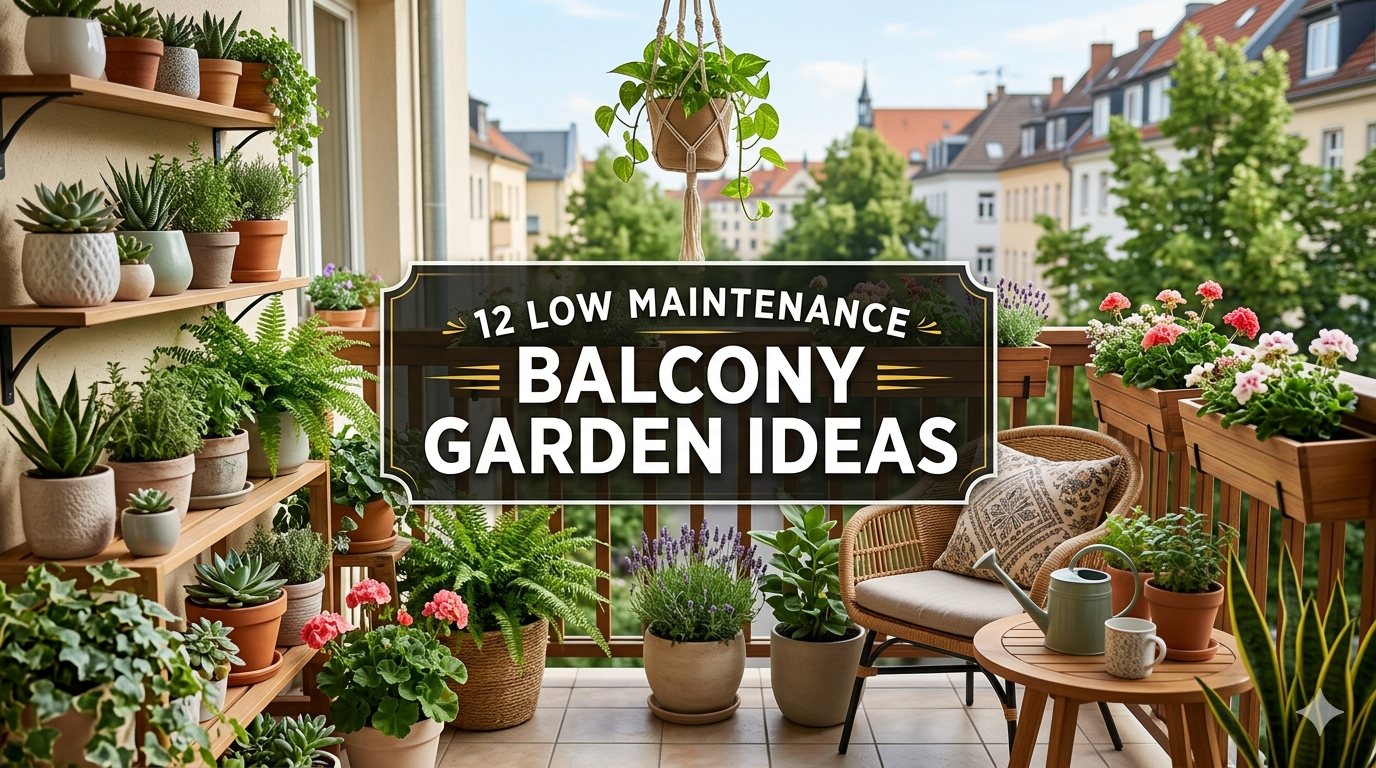 12 Low Maintenance Balcony Garden Ideas That Anyone Can Manage