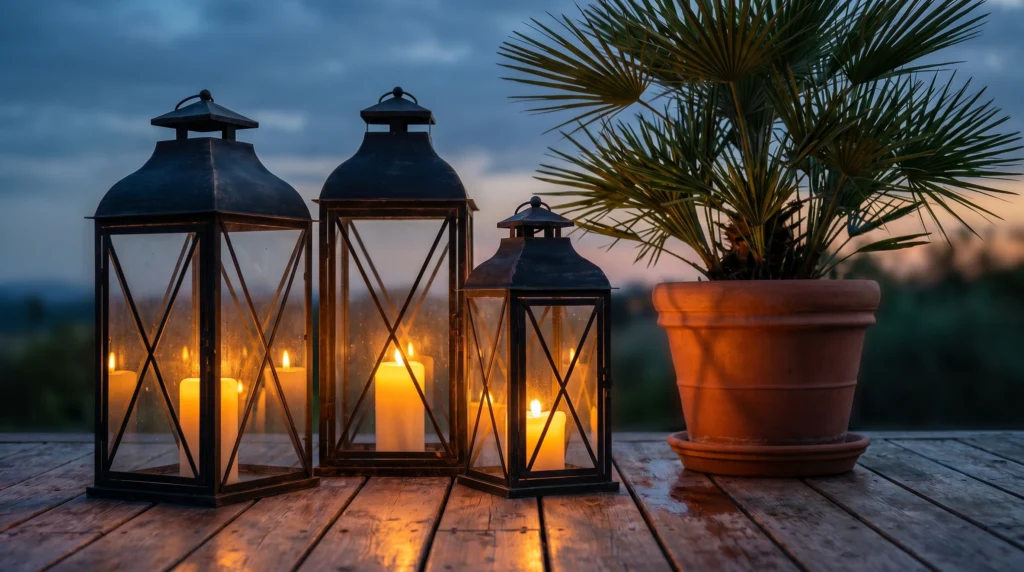 12. Oversized Floor Lanterns