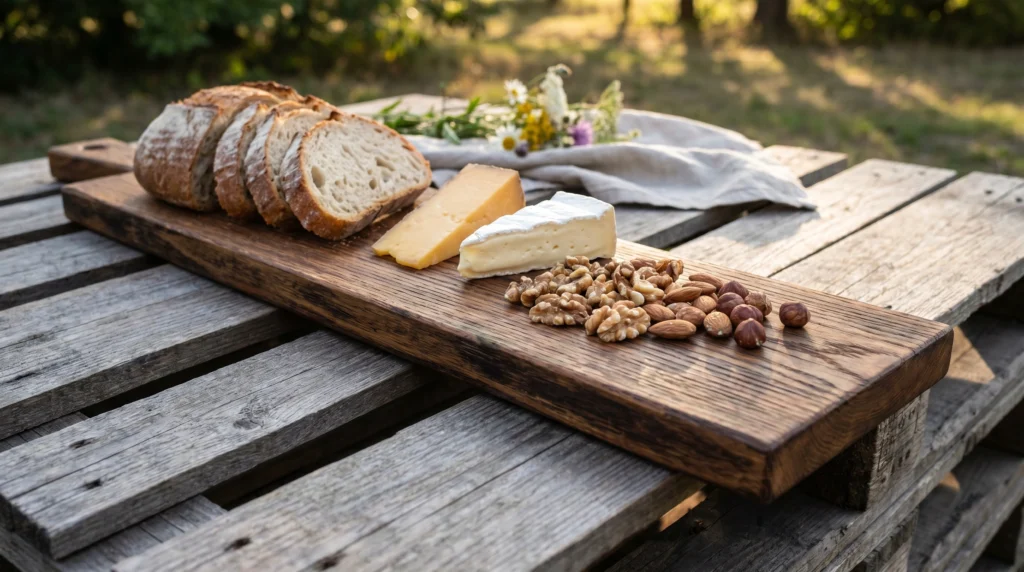 12. DIY Charcuterie Board from Scrap Wood