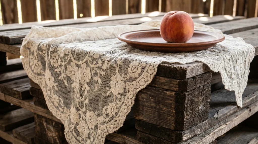 13. Boho Lace Tablecloth Overlay