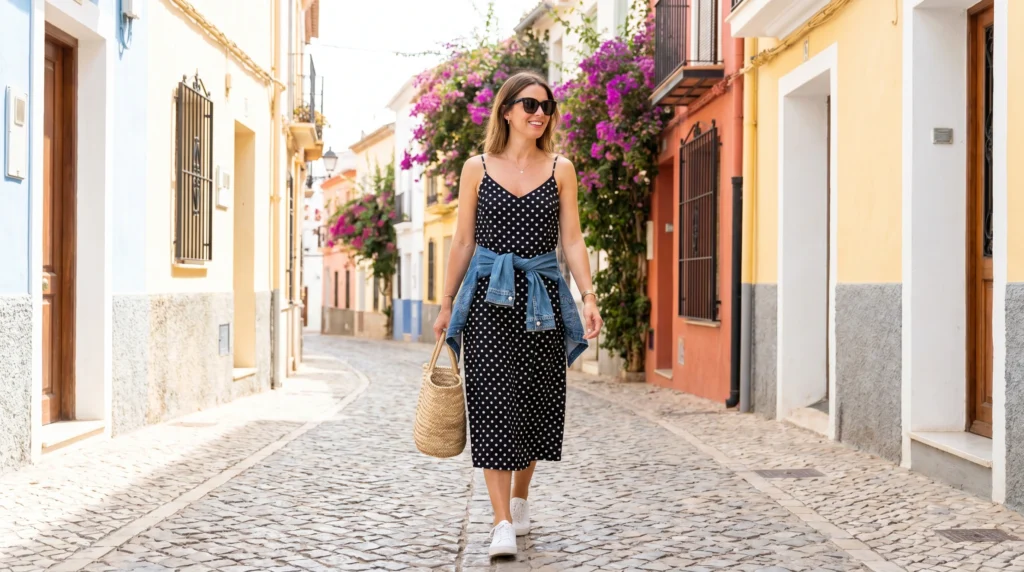 13. The Midi Dress and Sneakers