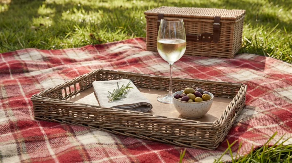 14. Woven Seagrass Trays for Stability