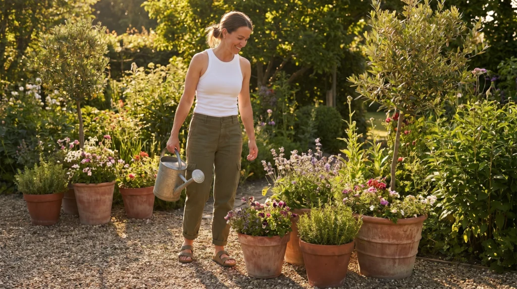 14. Olive Green Cargoes and a White Tank