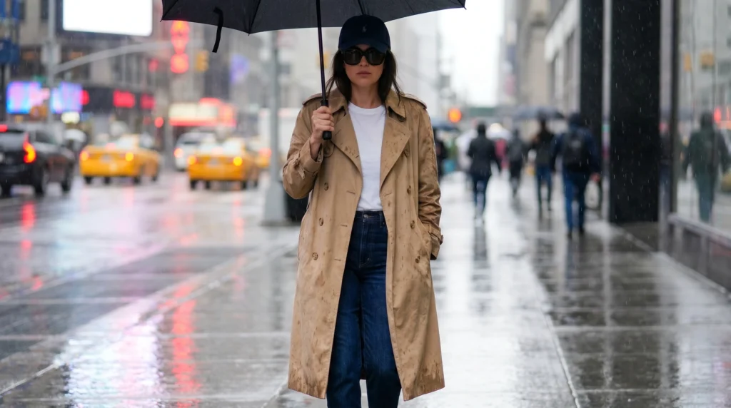 15. The Trench Coat and Baseball Cap