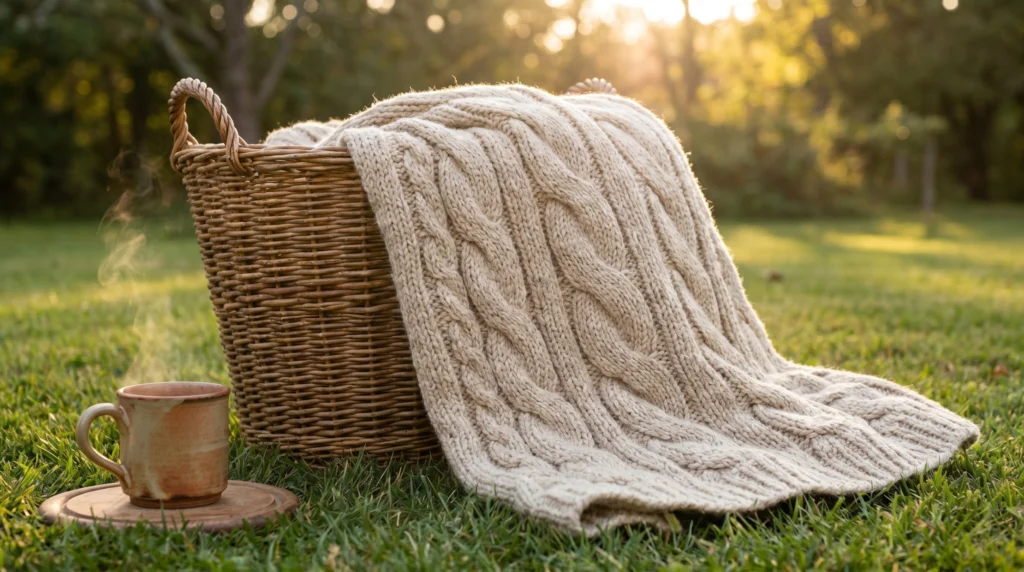 15. Cable-Knit Throws for Cozy Evenings