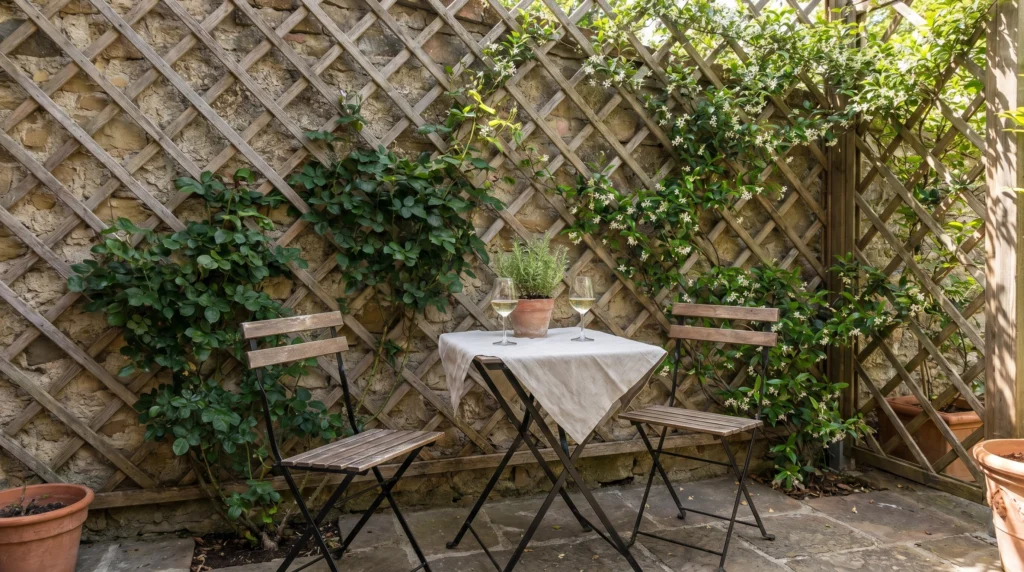 15. The "Third Wall" – Trellis with Climbing Vines
