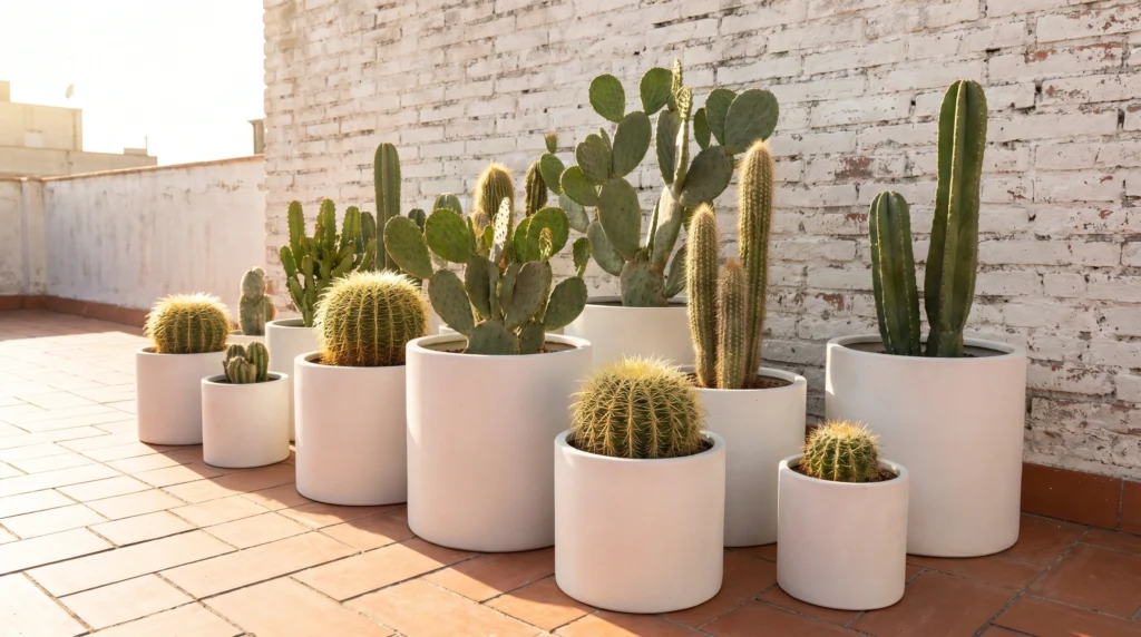 16. A Pop of "Desert Chic" with Cacti