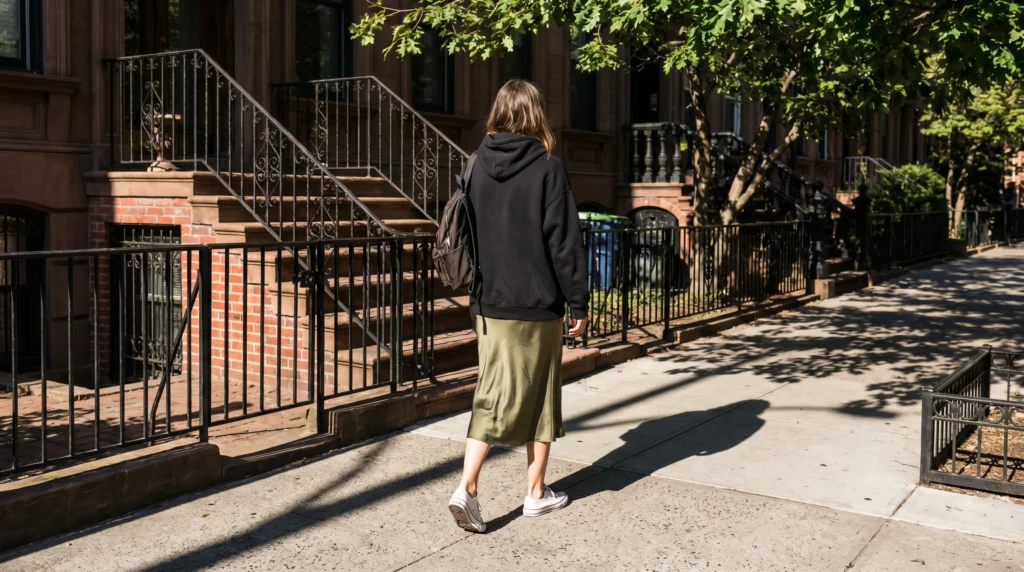 16. Hoodie and a Slip Skirt