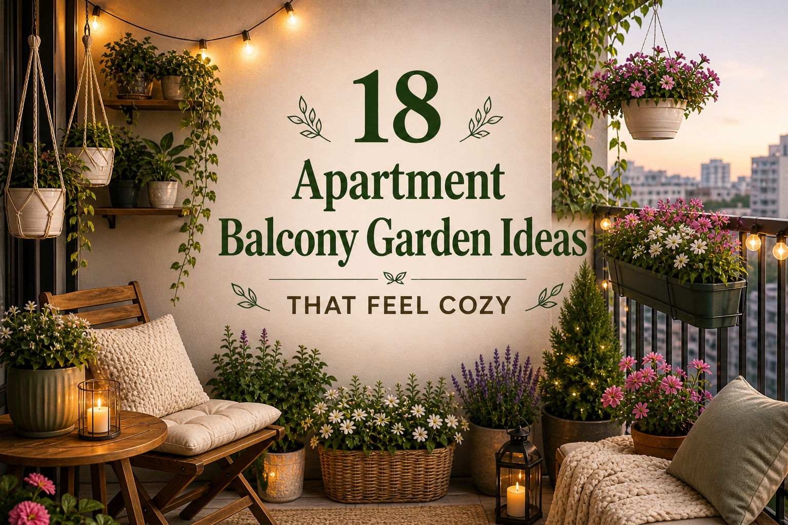 18 Apartment Balcony Garden Ideas That Feel Cozy