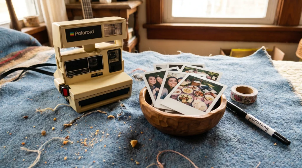 18. Polaroid Guest Book Corner
