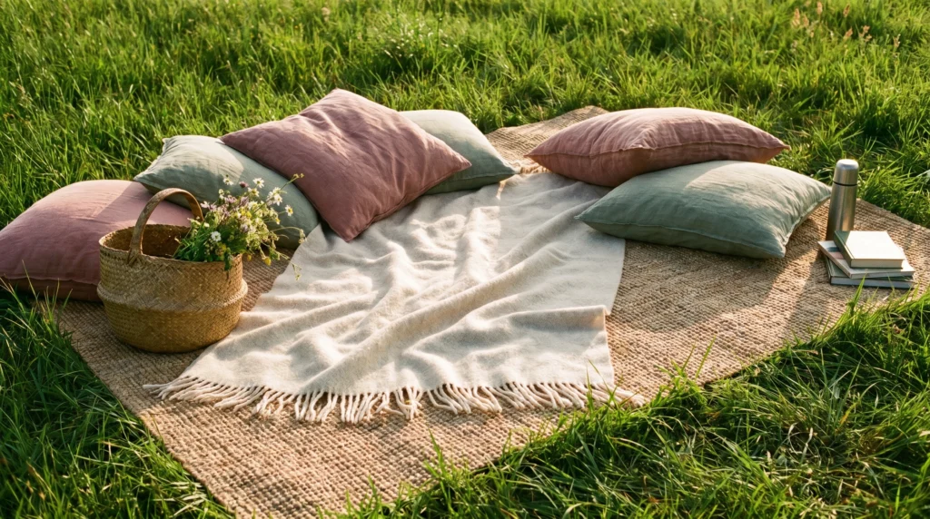 Layered Textiles for a Cozy Floor Setup
