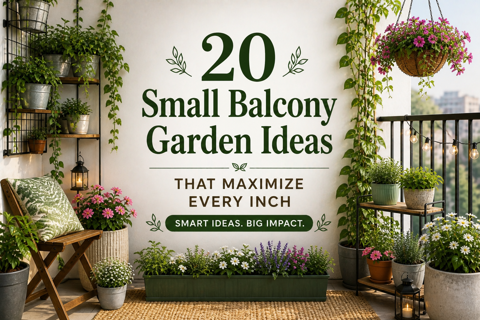 20 Small Balcony Garden Ideas That Maximize Every Inch
