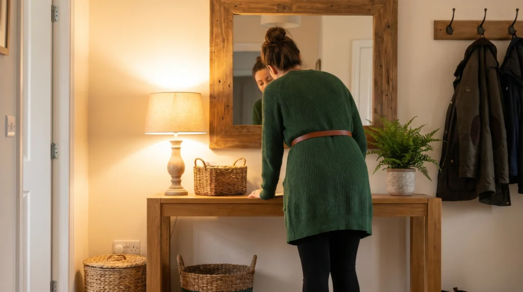 20. Belted Cardigan over Leggings