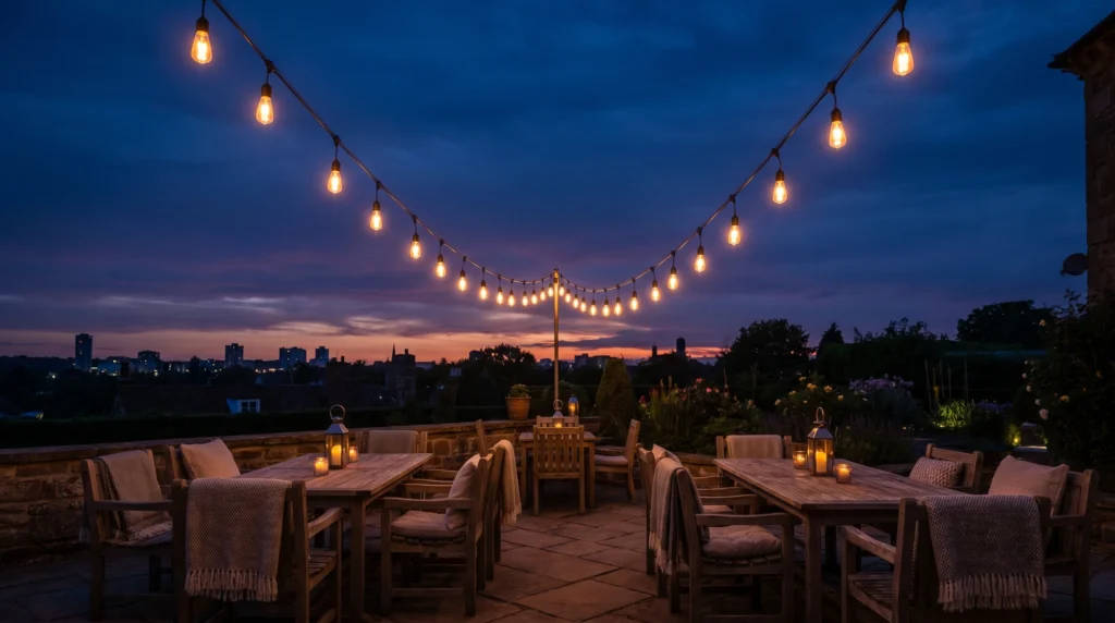 20. Drape String Lights (The Right Way)