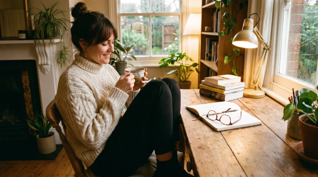 21. Oversized Sweater and Slim-Fit Trousers