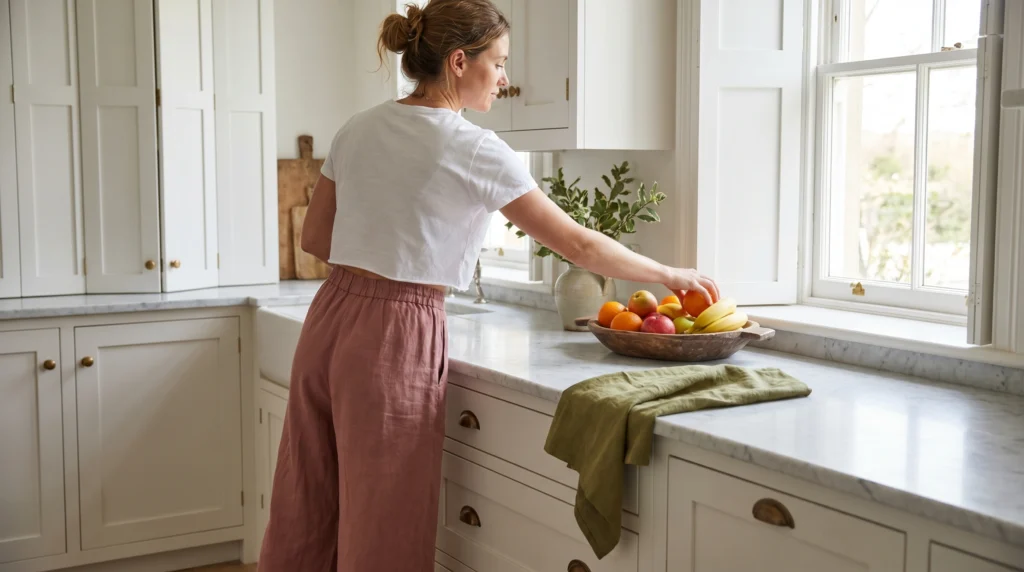 4. Wide-Leg Linen Pants and a Cropped Tee