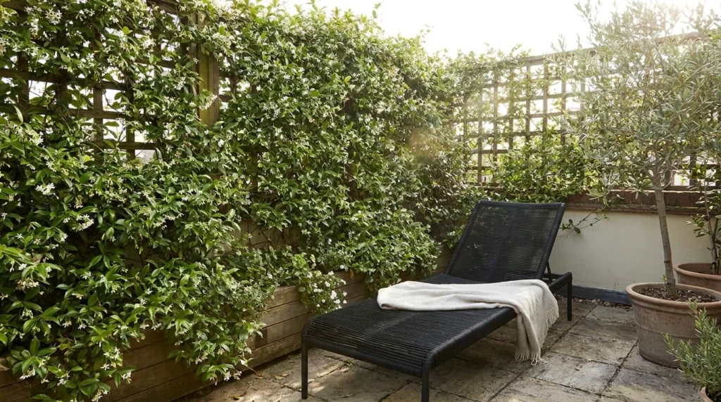 7. The "Privacy Wall" with Climbing Vines