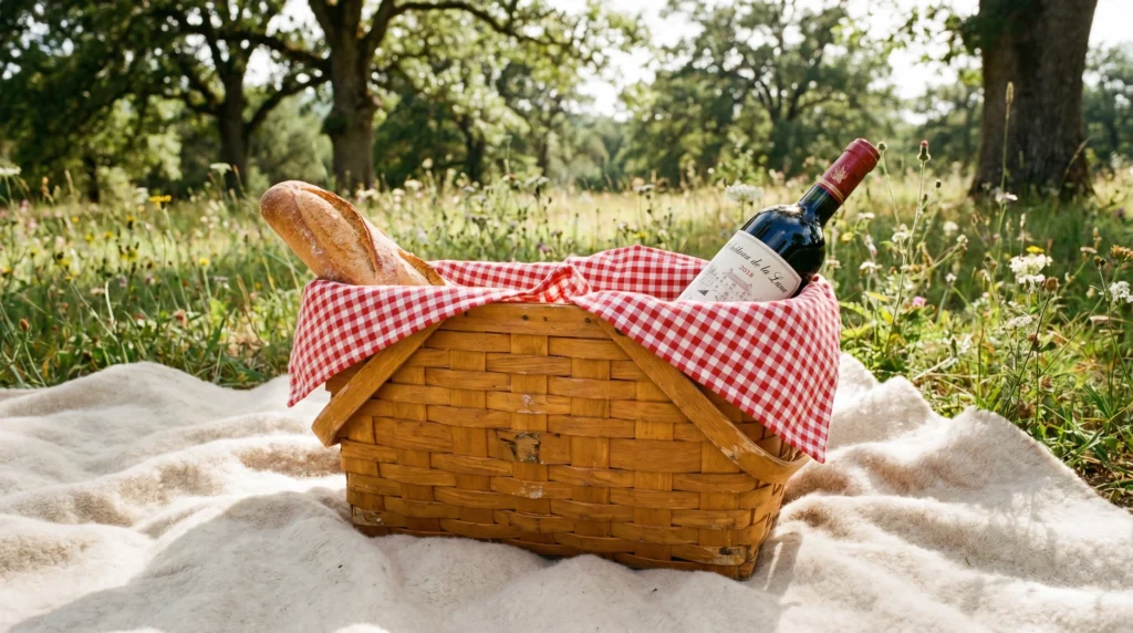 7. Vintage Wicker Baskets with Fabric Liners