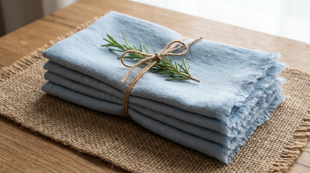 7. Fabric Scrap Reusable Napkins