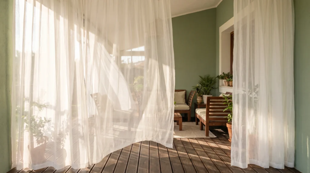 7. The Magic of Sheer Outdoor Curtains
