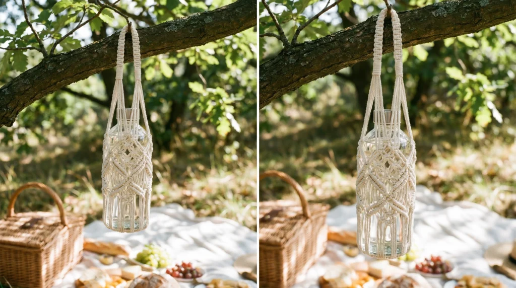 9. Macramé Bottle Holders